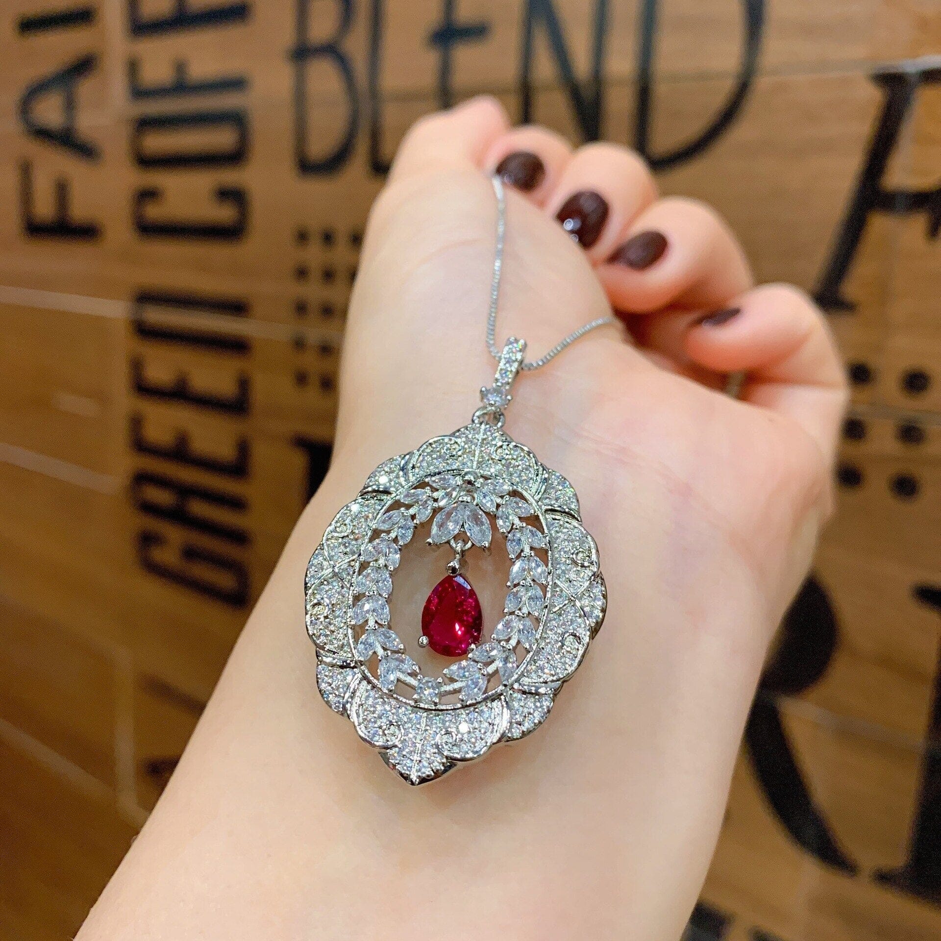 Vintage Ruby Jewelry SetJewelry SetNecklace