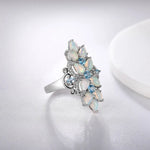 Pear Opal Gemstone 925 Sterling Silver RingRing
