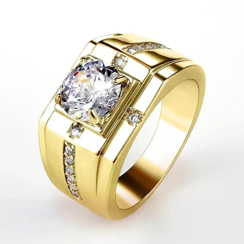 Elegant CZ Ring for Men – Wedding/EngagementQ9808