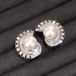 Light Luxury Geometric Imitation Pearl Earrings for Women