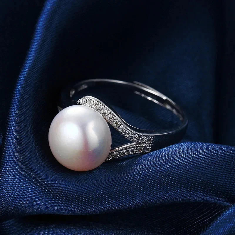 Natural Freshwater Pearl Adjustable Ring for Women
