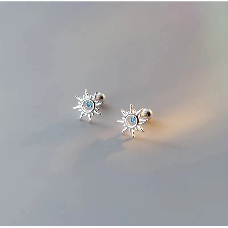 Sun Small Stud Earrings For Women