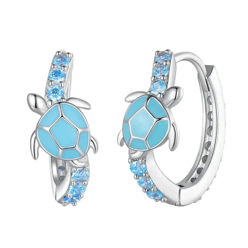 Ocean-Themed Turtle EarringsE4154