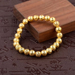 Lava Stone Bead Bracelet – Gold/Silver UnisexAB328-20