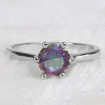 Beautiful Genuine Rainbow Mystic Topaz Ring