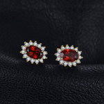 Ruby 925 Sterling Silver Stud Earringsearrings