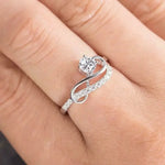 European and American Niche Design Light Luxury Circular Zircon Ring for WomenT04677