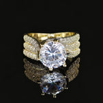 Women’s 10MM Cubic Zirconia Engagement BandGold10