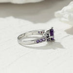 CAOSHI Noble Purple Cubic Zirconia Women's Ring