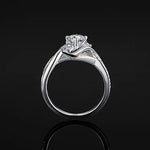 Elegant Crystal CZ Eternity Engagement Ring for Women