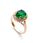 Elegant Green Crystal Ring for Women – ZHOUYANG R088Emerald6.5