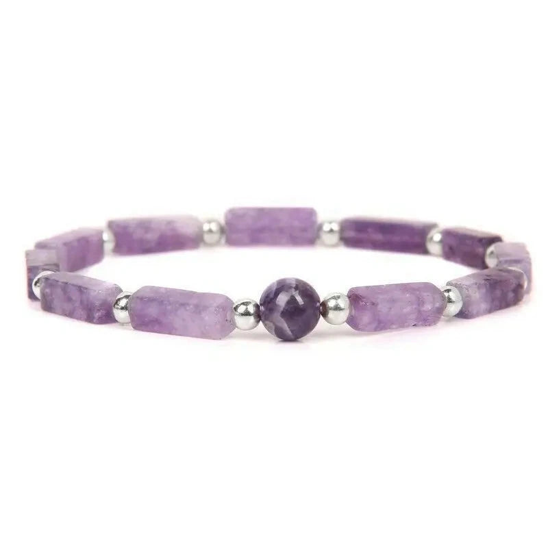 Natural Amethyst Quartz Beaded Bracelets Health BraceletYA0532-1