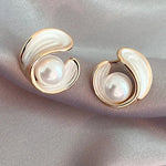 Exquisite Pearl & Enamel Earrings for Women