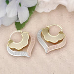 Three-tone Design Love Drop Earrings for Women