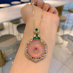 Jade Crystal Pendant NecklaceNecklace