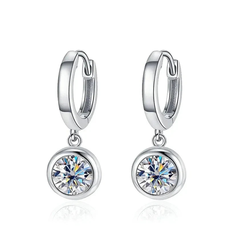Geometric Round Zircon High-End EarringsE3957
