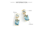 Ocean Blue Sapphire Stud EarringsEarrings