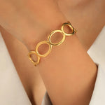 Elegant Stainless Steel Bracelet – Unique Design for Women