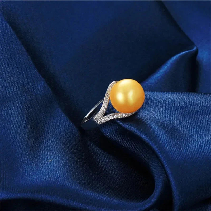 Natural Freshwater Pearl Adjustable Ring for Women