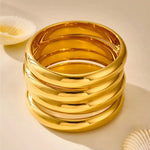 18k Gold Plated Stainless Steel Bracelet Bangles for Women