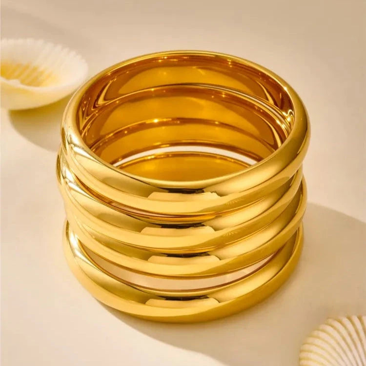 18k Gold Plated Stainless Steel Bracelet Bangles for Women