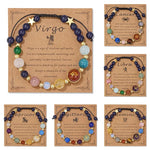 12 Zodiac Signs Natural Stone Bracelet