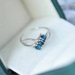 Creative Infiniry Jawed Sapphire Couple Ring For Women