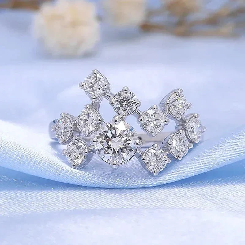 Dazzling Round Cubic Zirconia Silver Color for Women