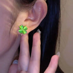 Clover Leaf Green Opal EarringsEarrings