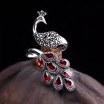 Genuine Solid Sterling Silver Peacock Ring