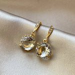 Elegant Women's Drop Earrings with Zircon