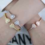 Iced Out Heart Charm Bracelet – Hip Hop Style