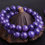 Polished Charoite Beads Bracelets Purple Dragon Crystal Amethyst Stone