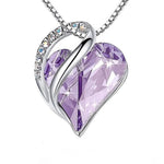 Birthstone Heart Birthday Gift Rhinestonelight purple