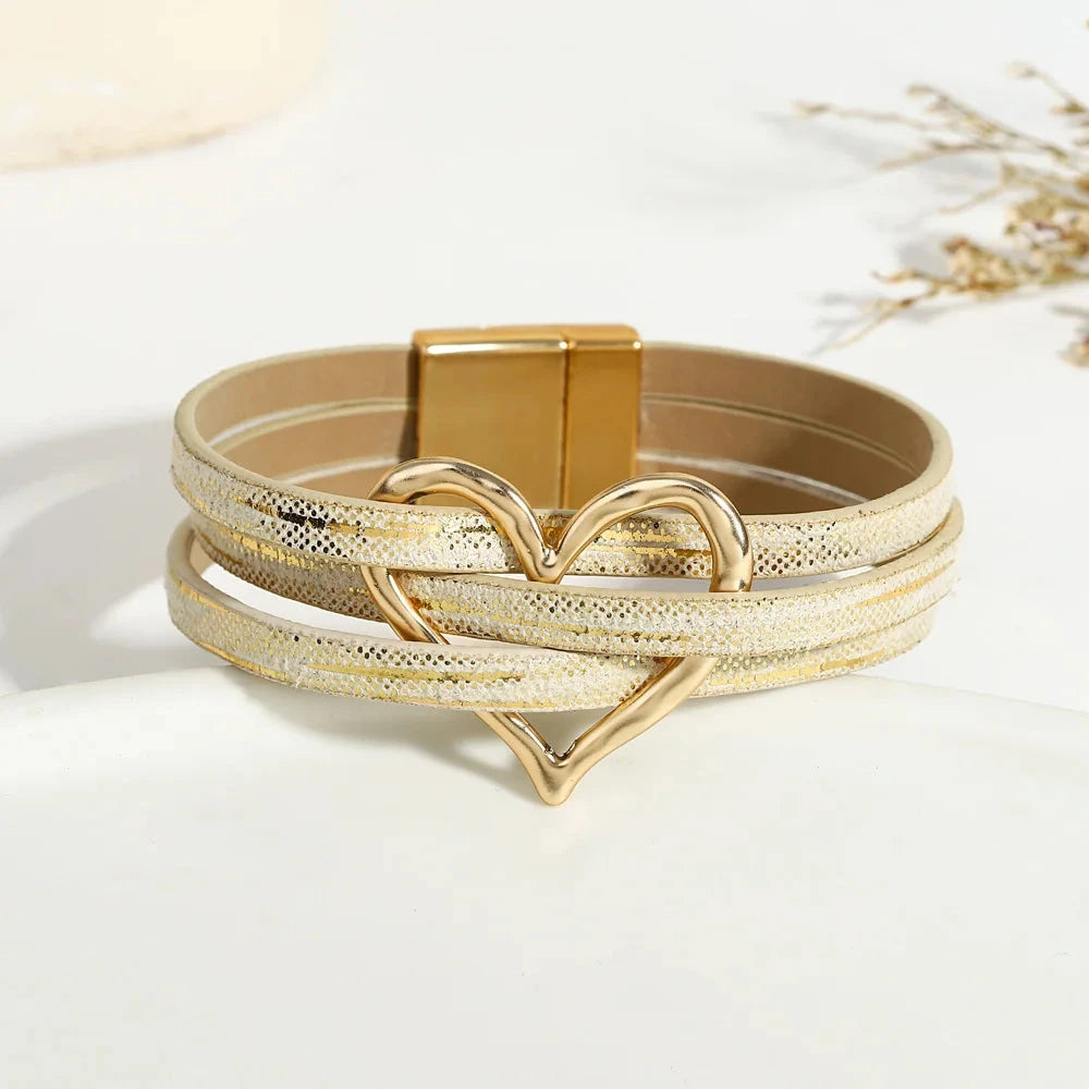 Romantic Hollow Metal Love Heart Wrap Bracelet for Women03