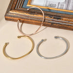 Vintage Unisex Stainless Steel Bangle