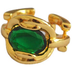 Gold Emerald Resizable RingRing