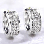 Versatile Women’s Hoop Earrings with Cubic ZirconiaE919