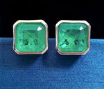 Vintage 925 Sterling Silver 3CT Created Emerald Gemstonegreen