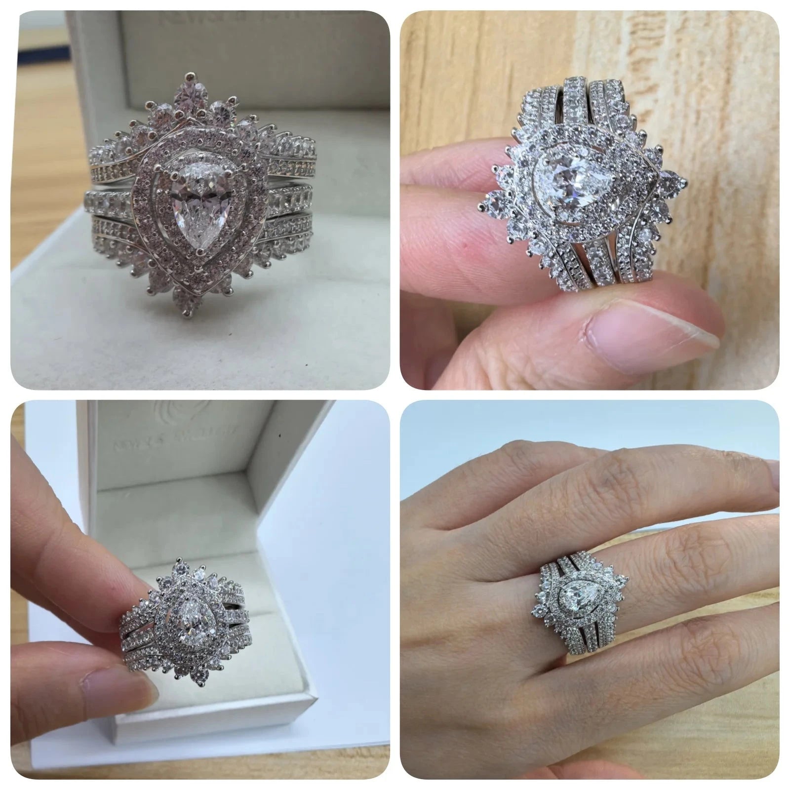 2Pcs Wedding Ring Set for Women
