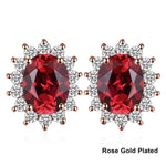 Ruby 925 Sterling Silver Stud Earringsearrings