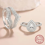 2Pcs Wedding Ring Set for WomenCHINA12