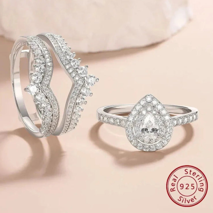 2Pcs Wedding Ring Set for WomenCHINA12