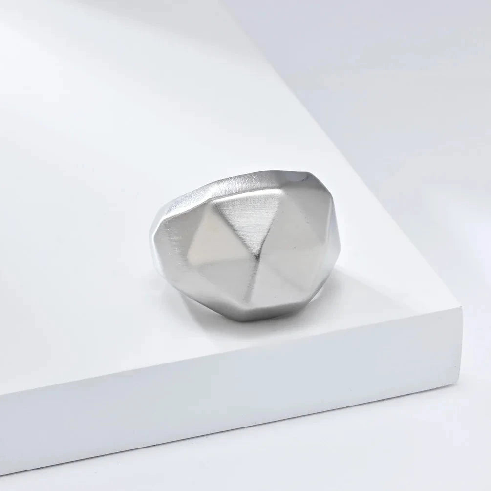 Stainless Steel Triangle Geometric Ring for Women