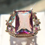 925 Silver AAA Purple Zircon Ring - Unisex