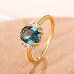 Luxury Oval Zirconia Ring for Women