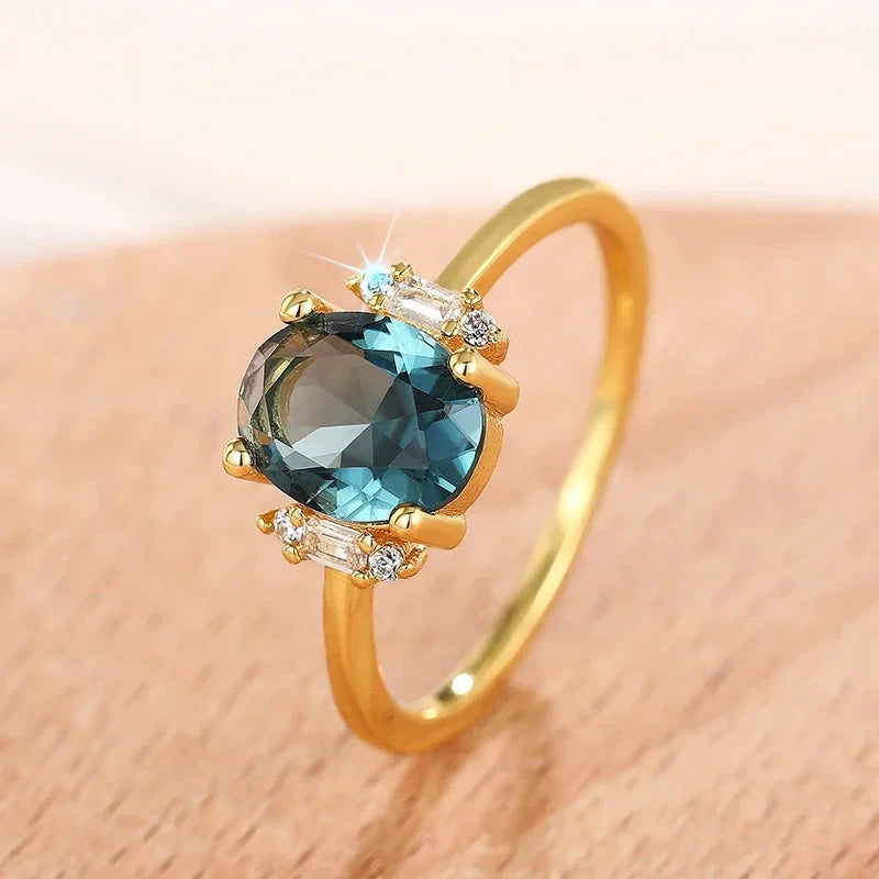 Luxury Oval Zirconia Ring for Women
