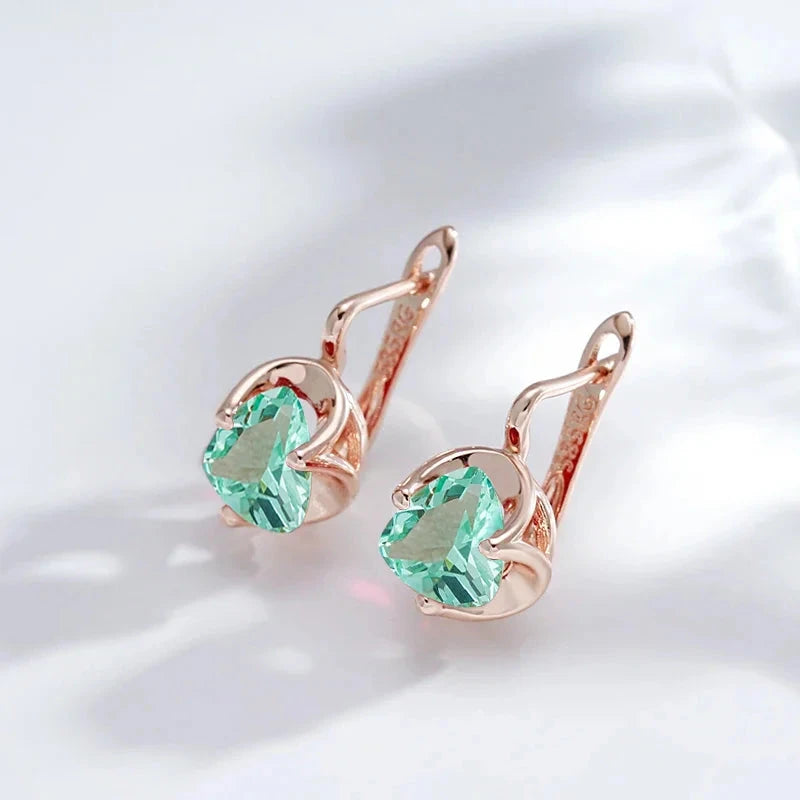 585 Rose Gold Color Luxury Earrings for Women
