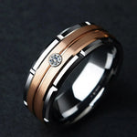 Men’s Simple Two-Color Steel Ring