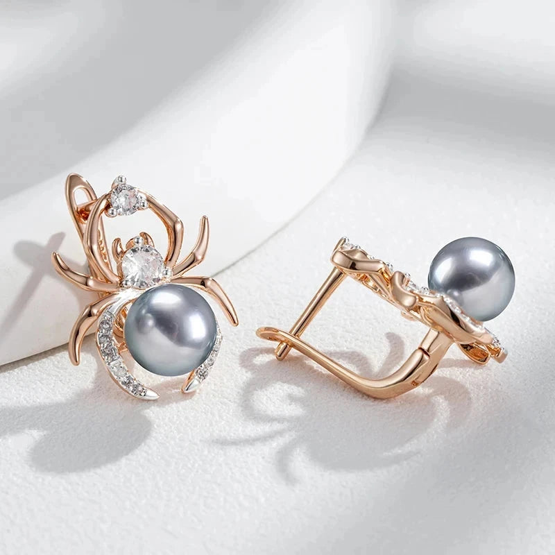 Spider 585 Rose Gold Color Earrings